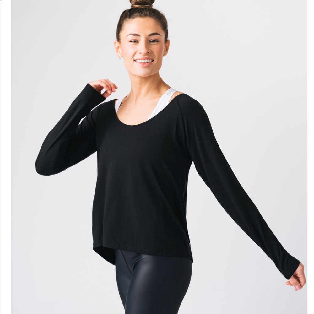 Black Namaste Long Sleeve T
